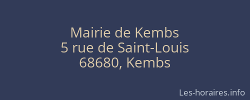 Mairie de Kembs