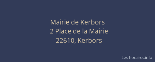 Mairie de Kerbors