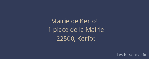 Mairie de Kerfot