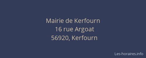Mairie de Kerfourn