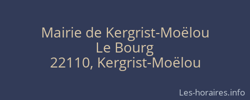 Mairie de Kergrist-Moëlou