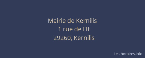 Mairie de Kernilis