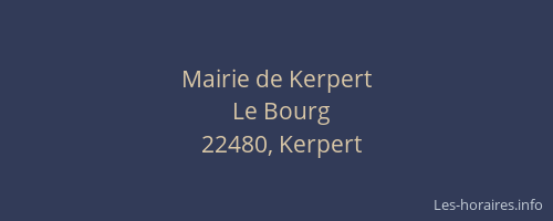 Mairie de Kerpert