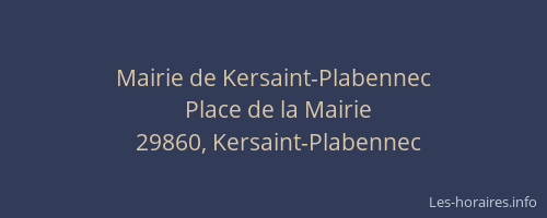Mairie de Kersaint-Plabennec