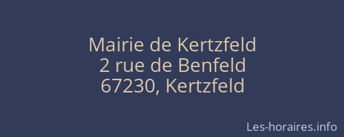 Mairie de Kertzfeld