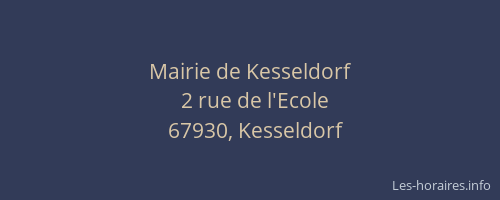 Mairie de Kesseldorf