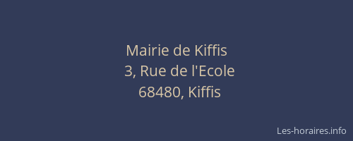 Mairie de Kiffis