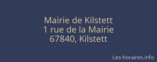 Mairie de Kilstett