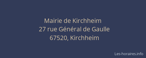 Mairie de Kirchheim