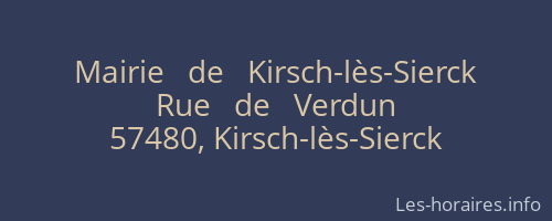 Mairie   de   Kirsch-lès-Sierck