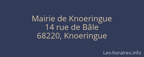 Mairie de Knoeringue