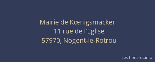 Mairie de Kœnigsmacker