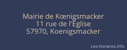 Mairie de Kœnigsmacker