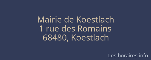 Mairie de Koestlach