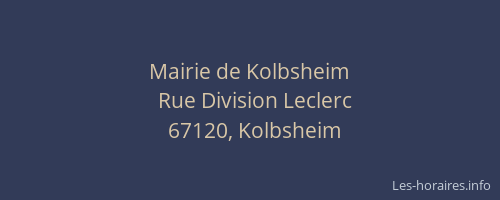 Mairie de Kolbsheim