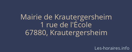 Mairie de Krautergersheim
