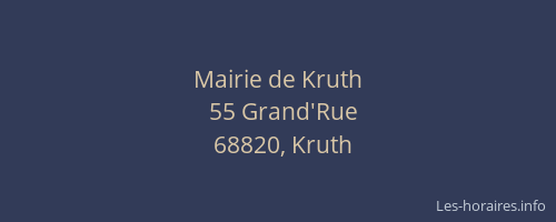 Mairie de Kruth