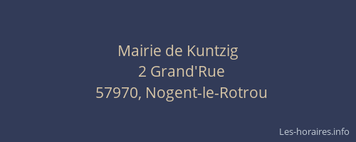 Mairie de Kuntzig