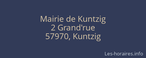 Mairie de Kuntzig