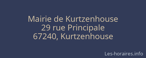 Mairie de Kurtzenhouse