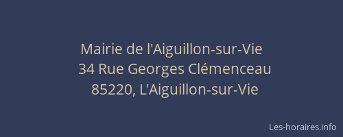 Mairie de l'Aiguillon-sur-Vie
