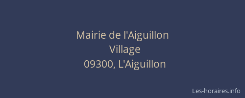 Mairie de l'Aiguillon