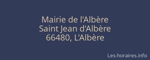 Mairie de l'Albère