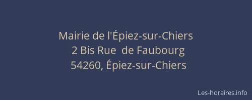 Mairie de l'&Eacute;piez-sur-Chiers