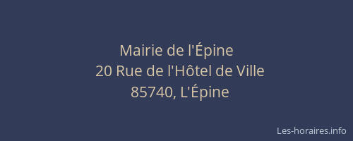 Mairie de l'Épine