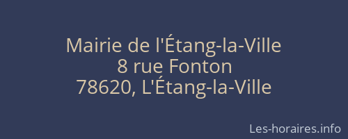 Mairie de l'Étang-la-Ville