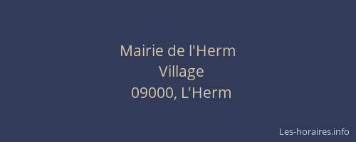 Mairie de l'Herm