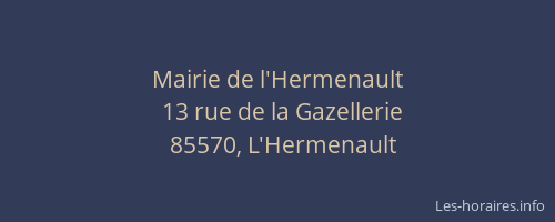 Mairie de l'Hermenault