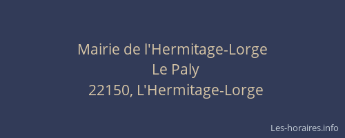 Mairie de l'Hermitage-Lorge