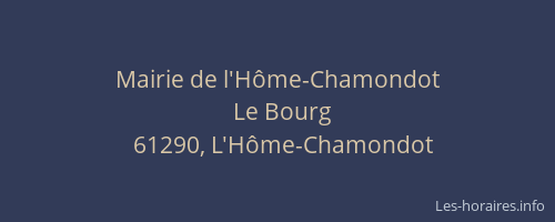 Mairie de l'Hôme-Chamondot