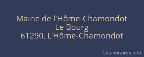 Mairie de l'Hôme-Chamondot