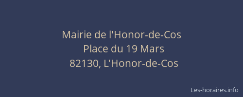 Mairie de l'Honor-de-Cos