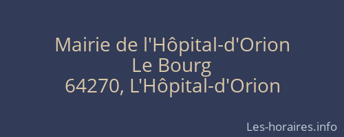 Mairie de l'Hôpital-d'Orion