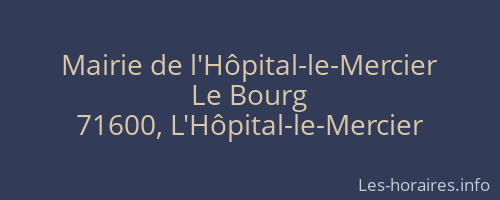 Mairie de l'Hôpital-le-Mercier