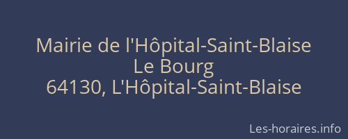 Mairie de l'Hôpital-Saint-Blaise
