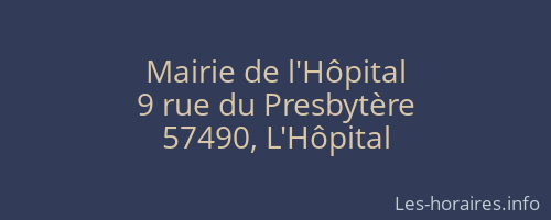 Mairie de l'Hôpital