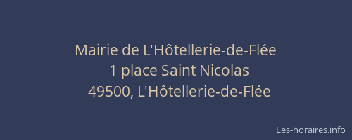 Mairie de L'Hôtellerie-de-Flée