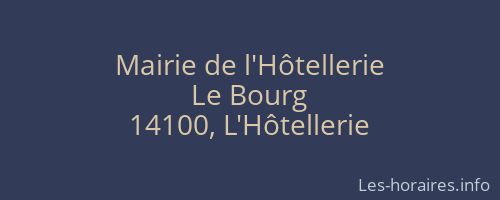 Mairie de l'Hôtellerie