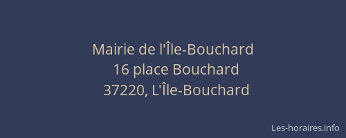 Mairie de l'Île-Bouchard