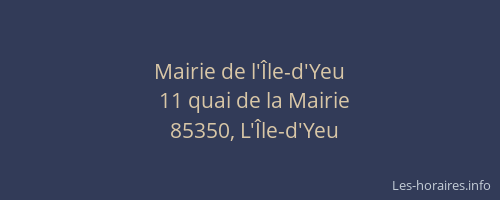 Mairie de l'Île-d'Yeu