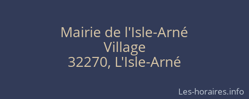 Mairie de l'Isle-Arné