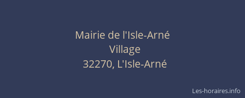 Mairie de l'Isle-Arné