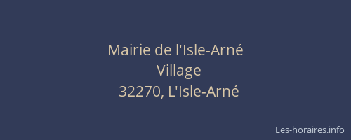 Mairie de l'Isle-Arn&eacute;
