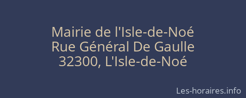Mairie de l'Isle-de-Noé