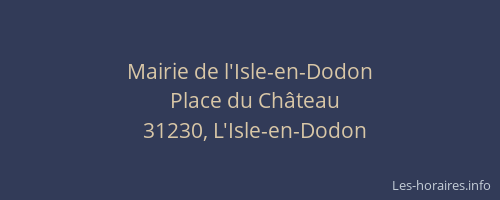 Mairie de l'Isle-en-Dodon