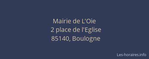 Mairie de L'Oie